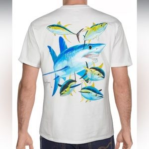 NWT Men’s XL Guy Harvey Mako Shark Short Sleeve Pocket T-Shirt